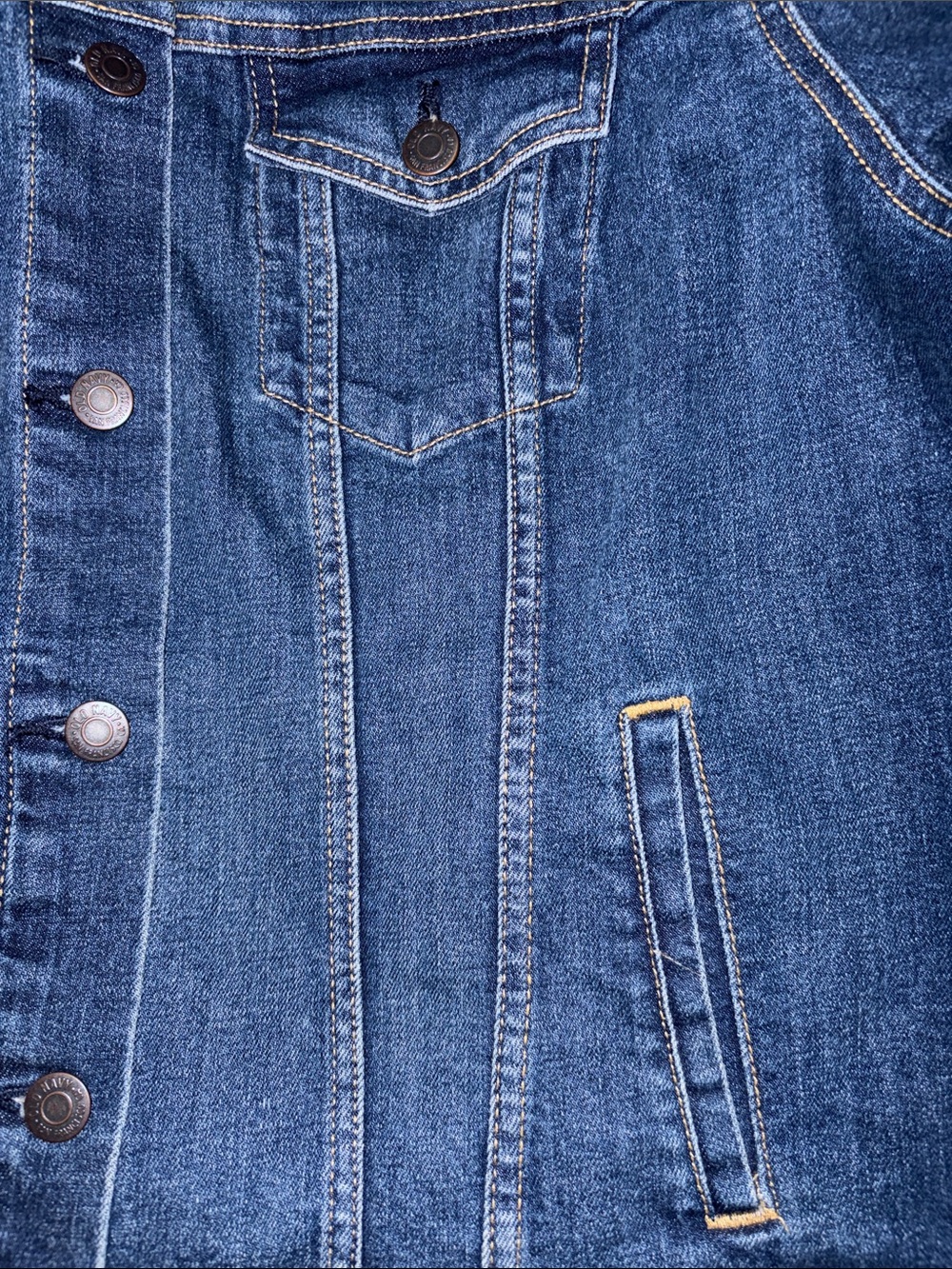 Old Navy Denim Trucker Jacket XL Blue EUC - Picture 8 of 10